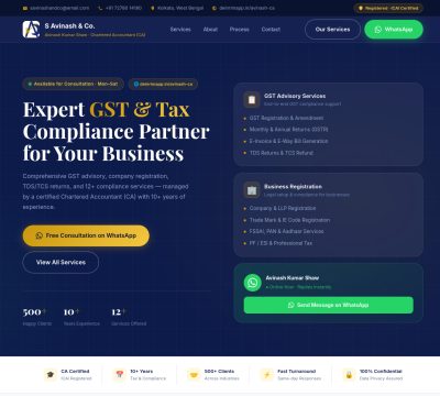 Screenshot of S Avinash & Co.