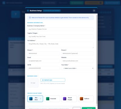Screenshot of GST Invoice Generator