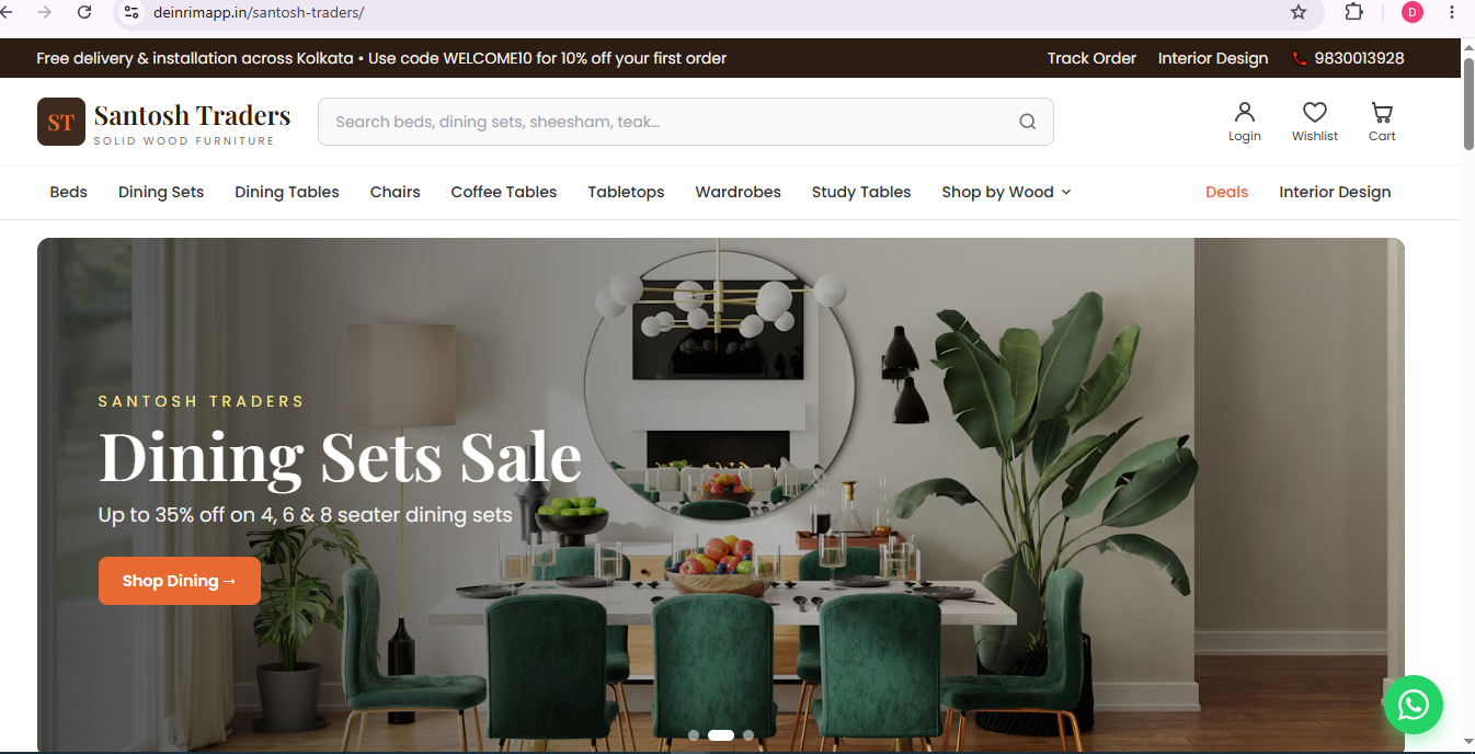 Screenshot of Santosh Traders