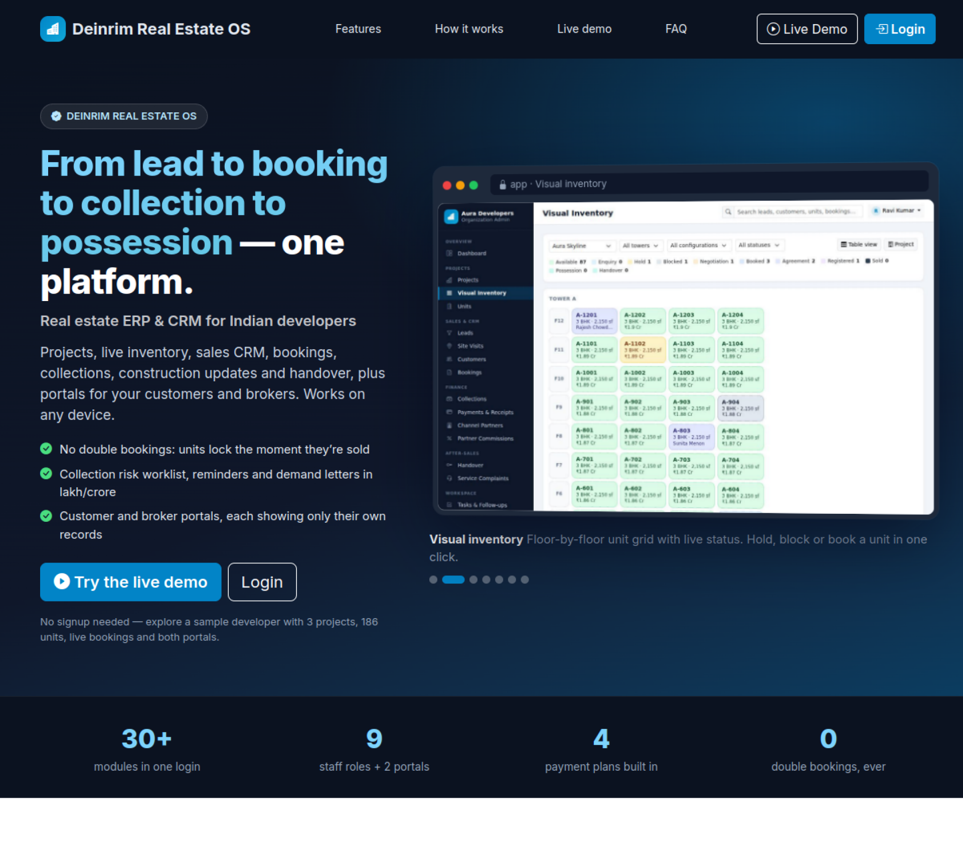Screenshot of Real Estate ERP & CRM Software for Developers in India