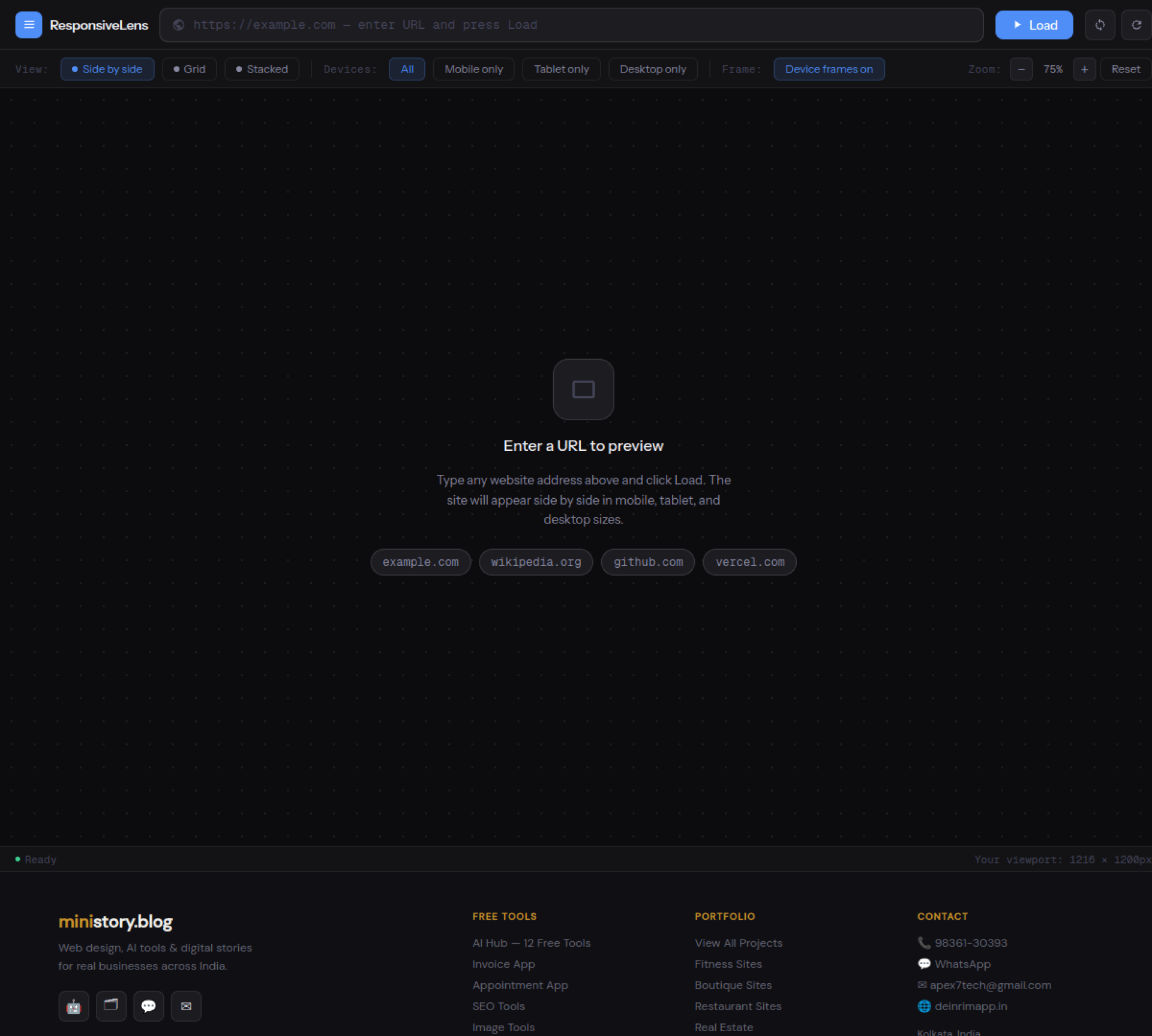 Screenshot of ResponsiveLens