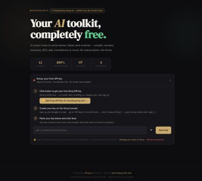 Screenshot of AI Hub