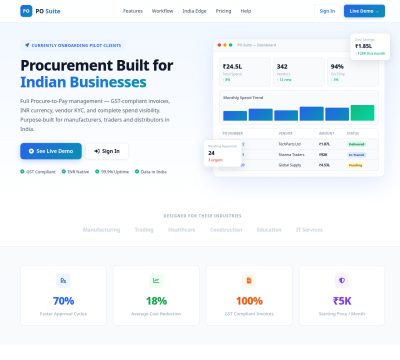 Screenshot of PO Suite