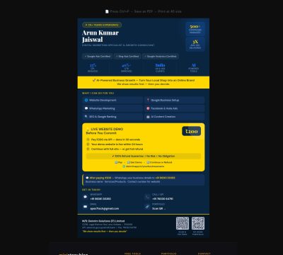 Screenshot of Arun Kumar Jaiswal