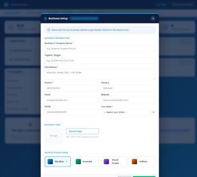 Screenshot of Shop Manager