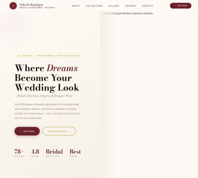 Screenshot of Sukriti Boutique