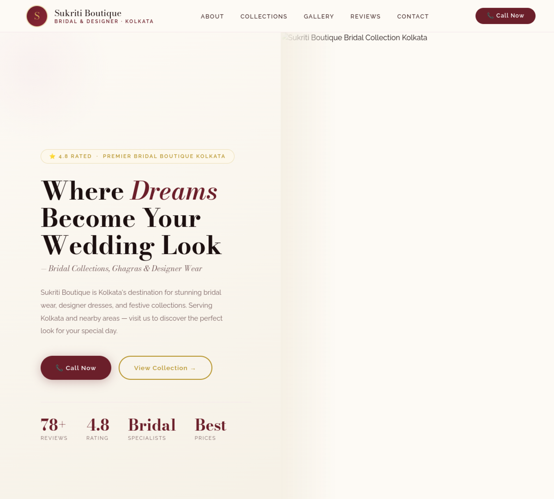 Screenshot of Sukriti Boutique