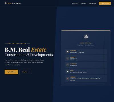 Screenshot of B.M. Real Estate