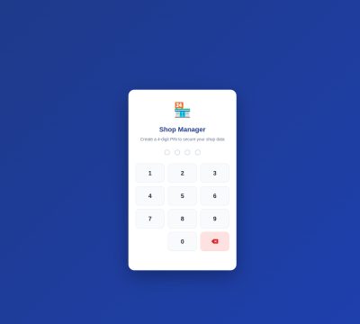 Screenshot of Shop Manager
