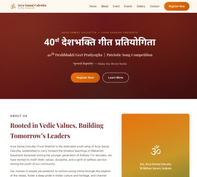 Screenshot of Arya Samaj Calcutta (Yuva Shakha)