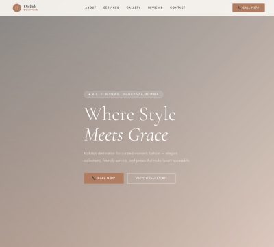 Screenshot of Orchids Boutique