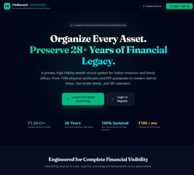 Screenshot of FinRecord
